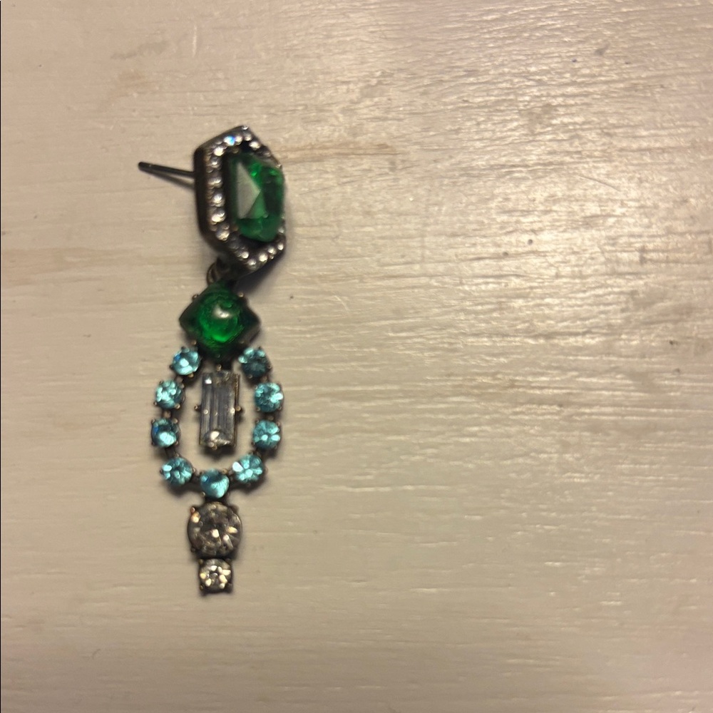 Stella & Dot Multicolor Crystal Chandelier Earrings - Picture 5 of 6